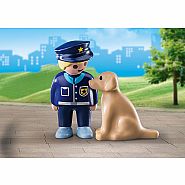 Playmobil 1.2.3 Police Officer with Dog