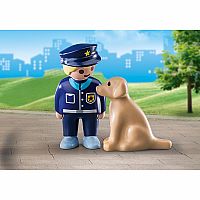 Playmobil 1.2.3 Police Officer with Dog