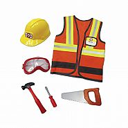 Great Pretenders Construction Worker Costume with Accessories (Size 5-6)