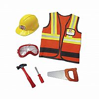 Great Pretenders Construction Worker Costume with Accessories (Size 5-6)