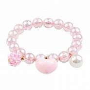 Pink Heart Bobble Bracelet 