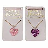 Great Pretenders Glitter Heart Necklace