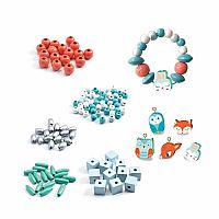 DJECO WOODEN BEADS SMALL ANIMALS