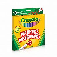 CRAYOLA 10 BROAD LINE MARKERS