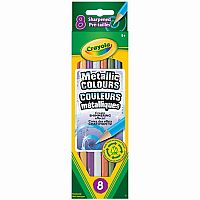 CRAYOLA 8 METALLIC COLOUR PENCILS