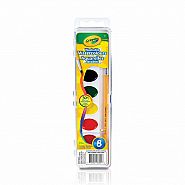 CRAYOLA 8 WASHABLE WATERCOLOURS WITH BRUSH