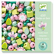 DJECO Wooden Beads - Leaves & Flowers