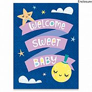 Welcome Moon  & Star Mini Card