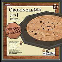 Crokinole 3 in 1 Deluxe Game Set