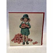 T.J. Whitneys Card: Child with Apples