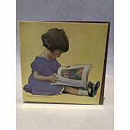 T.J. Whitneys Card Girl with Picture Book