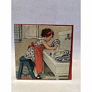 T.J. Whitneys Card Girl Washing Dishes