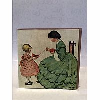 T.J. Whitneys Card: Woman and Girl with Wool (blank inside)