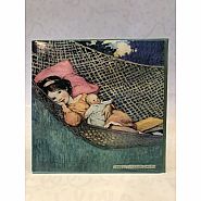 T.J. Whitneys Card Girl with Doll in Hammock