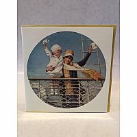 T.J. Whitneys Card: Waving from Ship