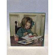 T.J. Whitneys Card Girl Painting Valentine