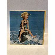 T.J. Whitneys Card: Laughing Girl in Waves