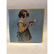 T.J.Whitneys Card Girl Reading a Valentine