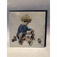 T.J. Whitneys Card: Boy with Blocks