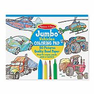 Melissa & Doug Jumbo Colouring Pad - Vehicles