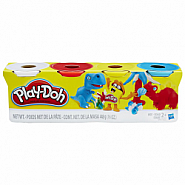 PLAY-DOH 4 PACK CLASSIC/DINOS